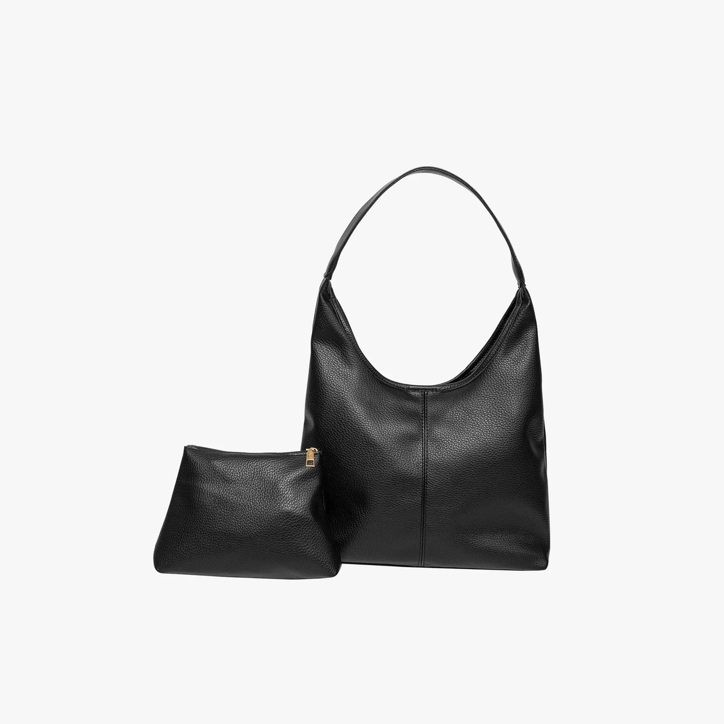 Damen Hobo Tasche aus veganem Leder mit Druckknopf Jully
