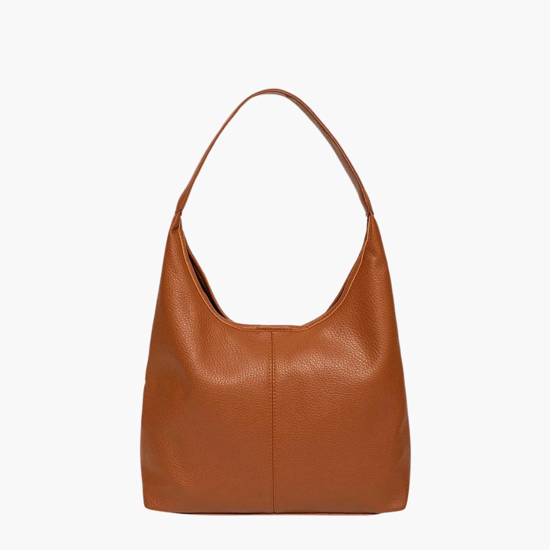 Damen Hobo Tasche aus veganem Leder mit Druckknopf Jully