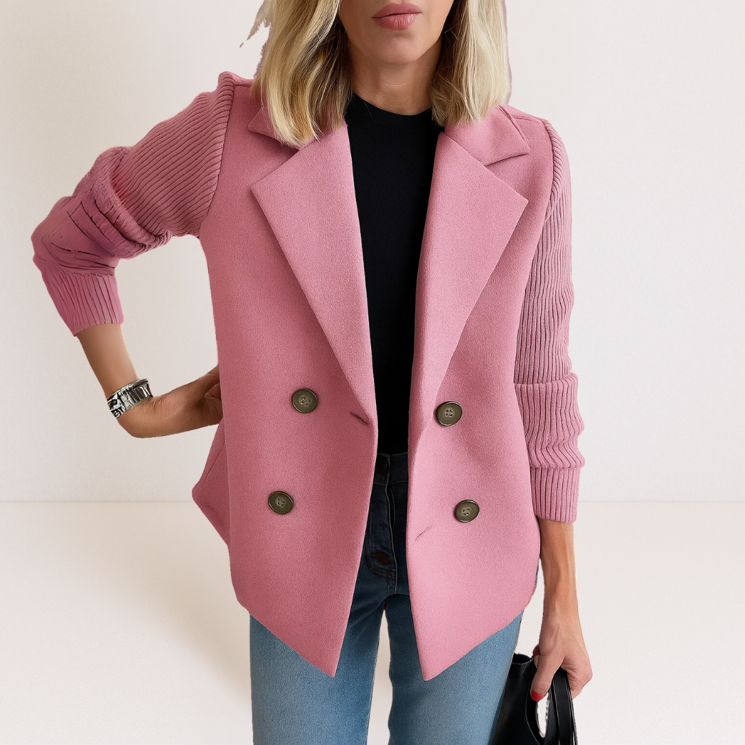 Damen Jacke mit Strickärmeln und tailliertem Schnitt Jully