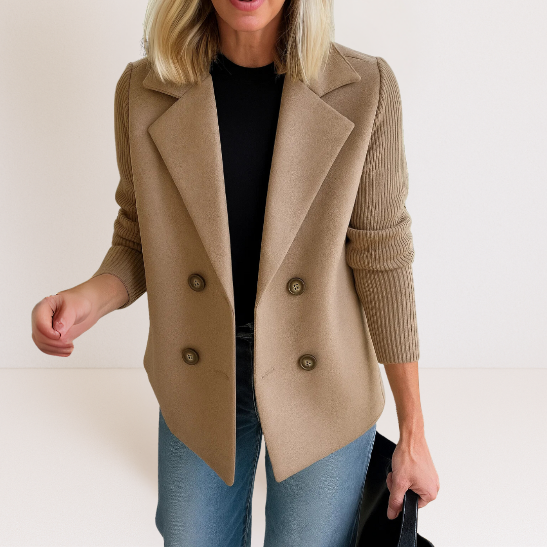Damen Jacke mit Strickärmeln und tailliertem Schnitt Jully