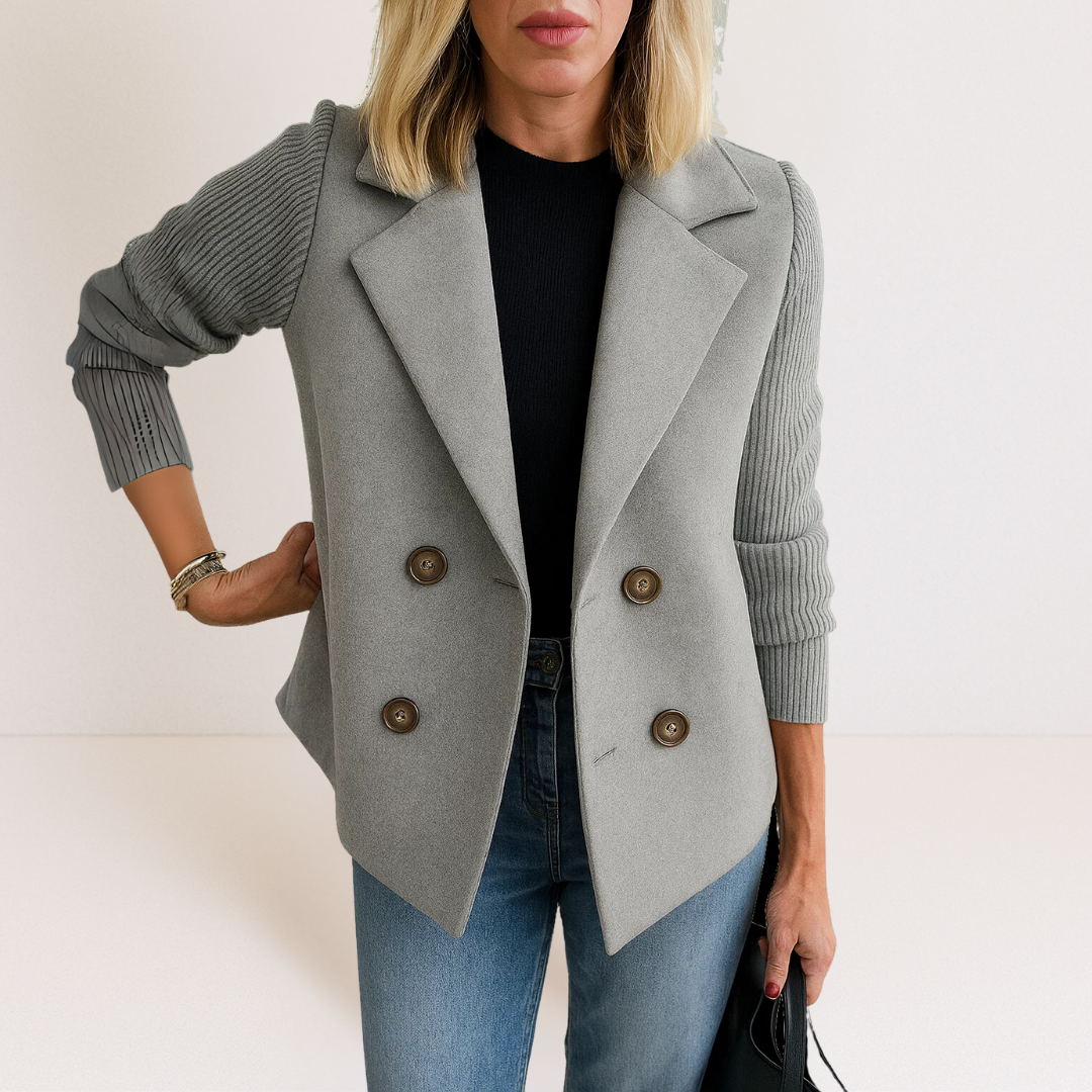 Damen Jacke mit Strickärmeln und tailliertem Schnitt Jully