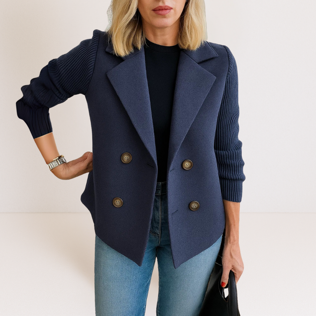 Damen Jacke mit Strickärmeln und tailliertem Schnitt Jully