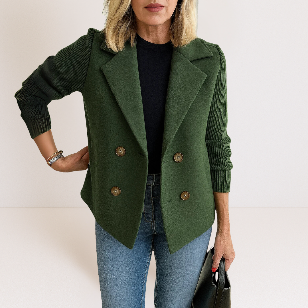 Damen Jacke mit Strickärmeln und tailliertem Schnitt Jully