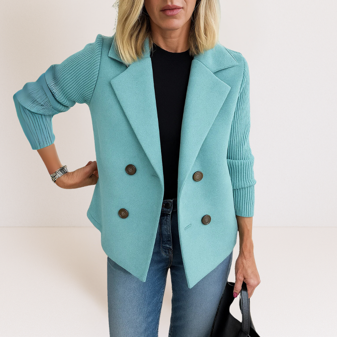 Damen Jacke mit Strickärmeln und tailliertem Schnitt Jully