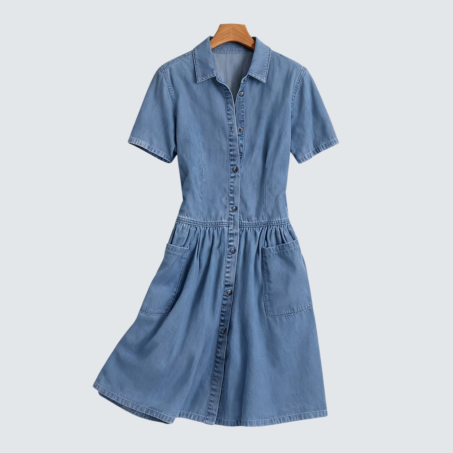 Damen Jeanskleid aus Denim mit schmeichelhaftem Schnitt Jully