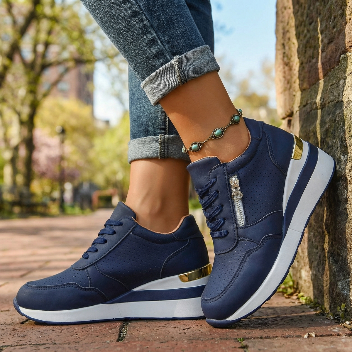 Damen Keilsneaker mit gepolsterter Innensohle Jully