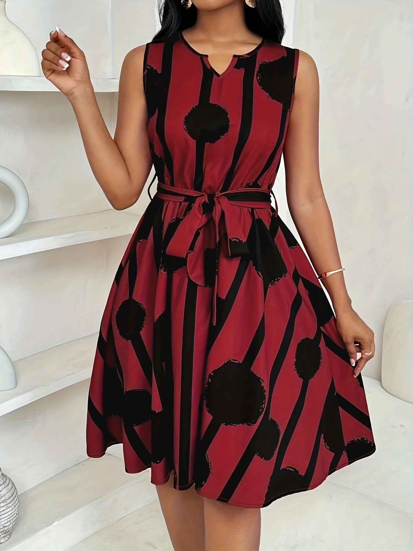 Damen Kleid in Übergröße mit floralem Muster Jully