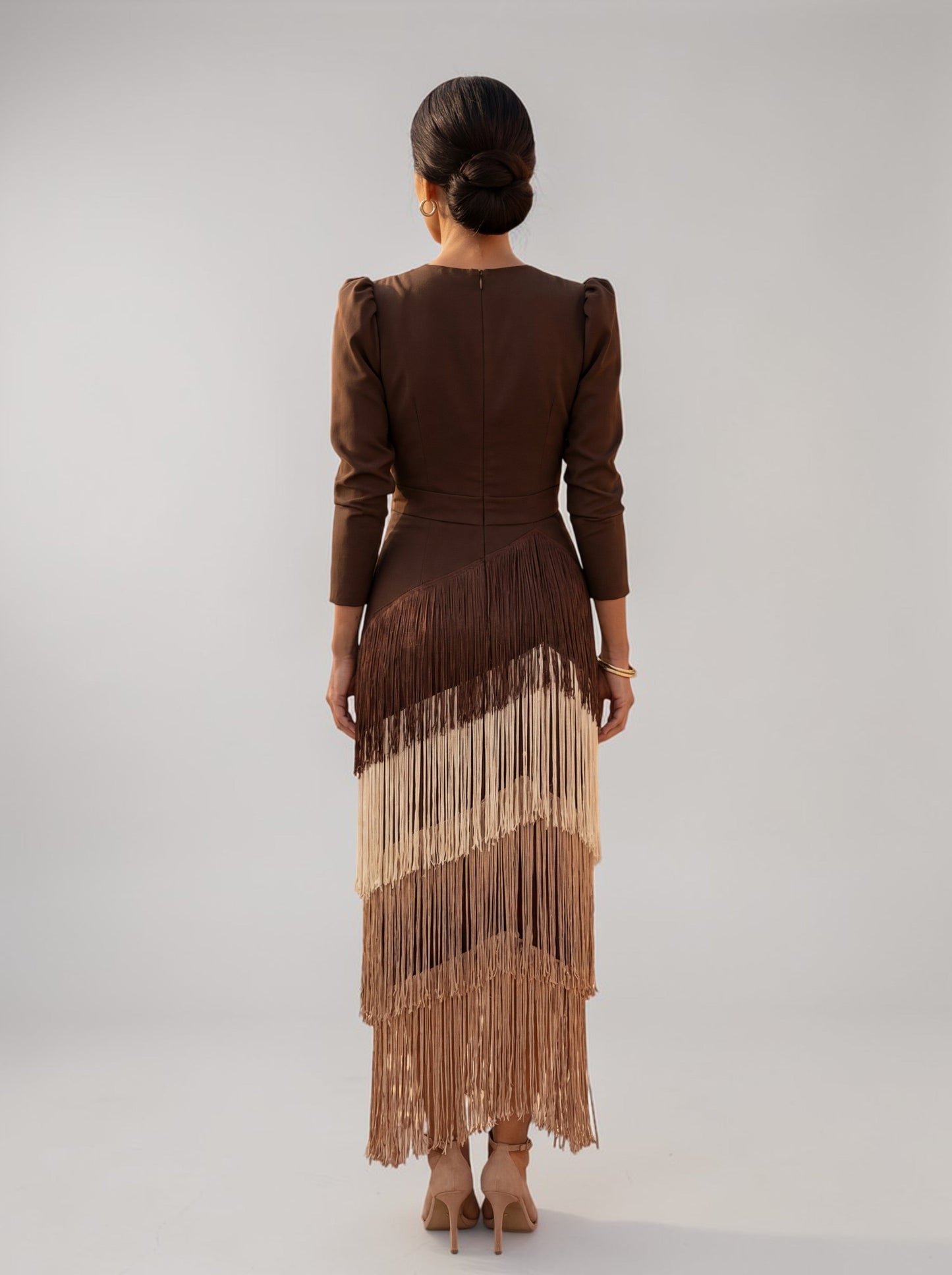 Damen Kleid mit Fransen-Detail in elegantem Design Jully