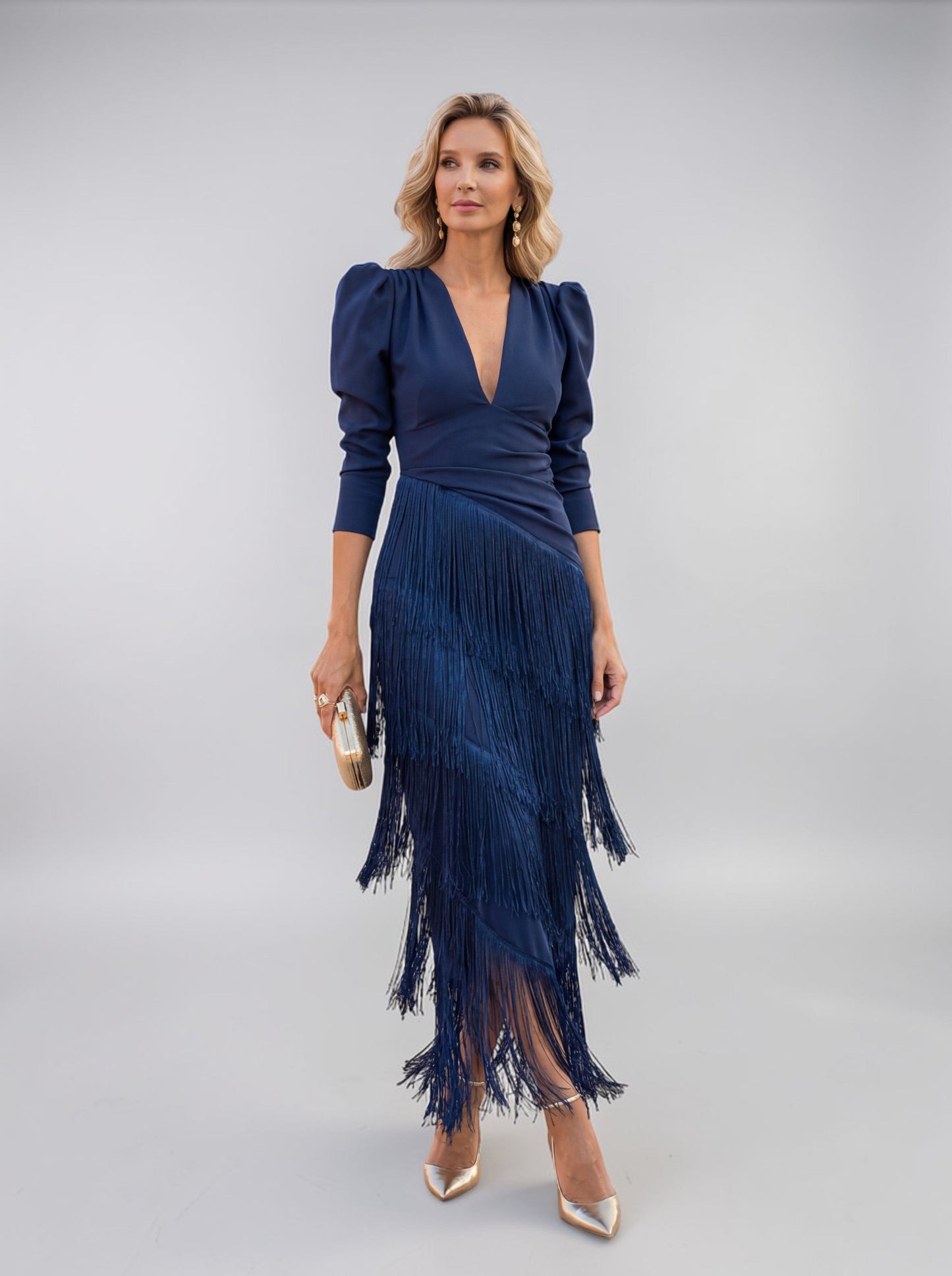 Damen Kleid mit Fransen-Detail in elegantem Design Jully