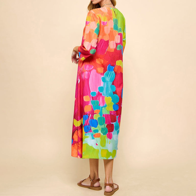 Damen Kleid mit buntem Druck Jully