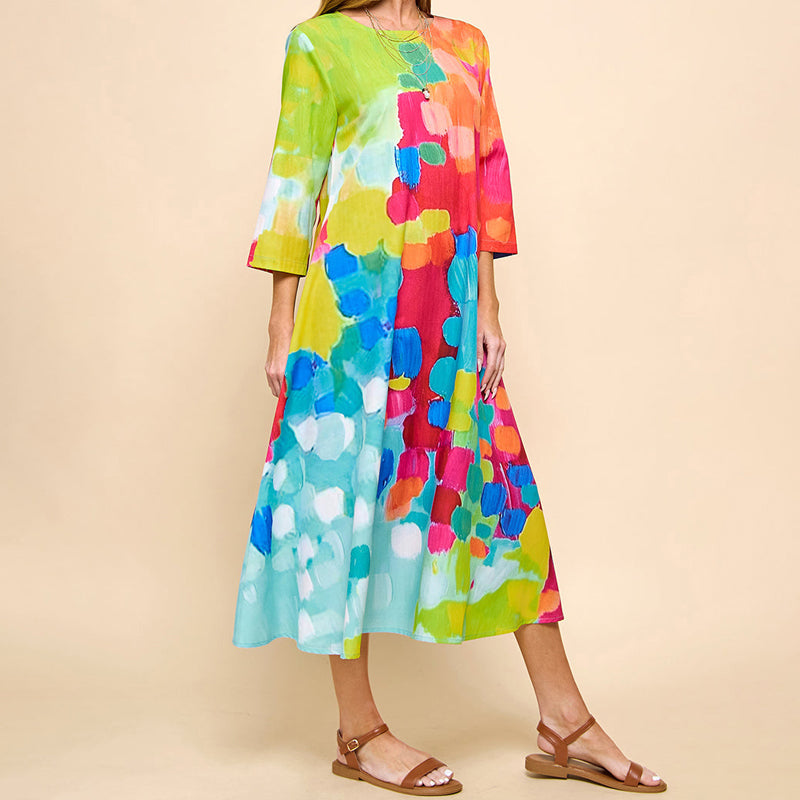 Damen Kleid mit buntem Druck Jully