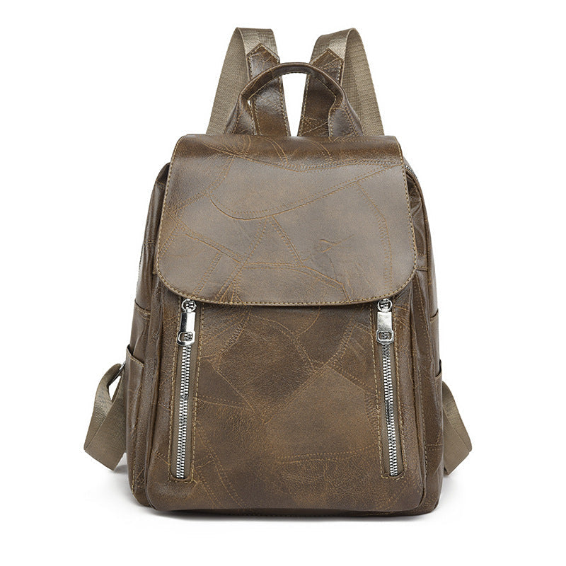 Damen Lederrucksack mit Diebstahlschutz in Schwarz Jully