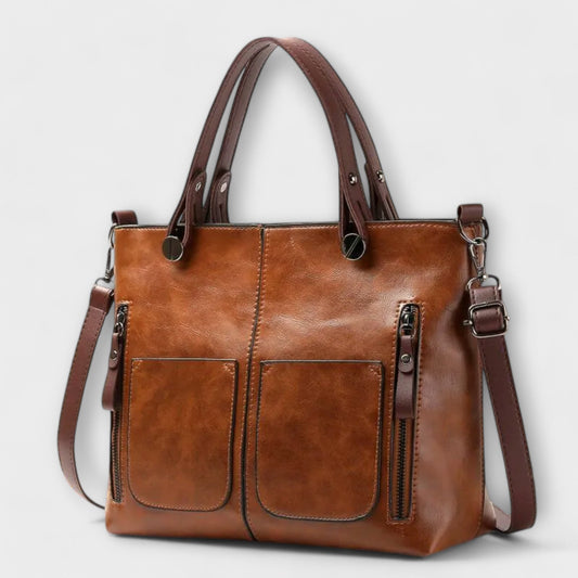Damen Ledertasche in Schwarz mit elegantem Design Jully