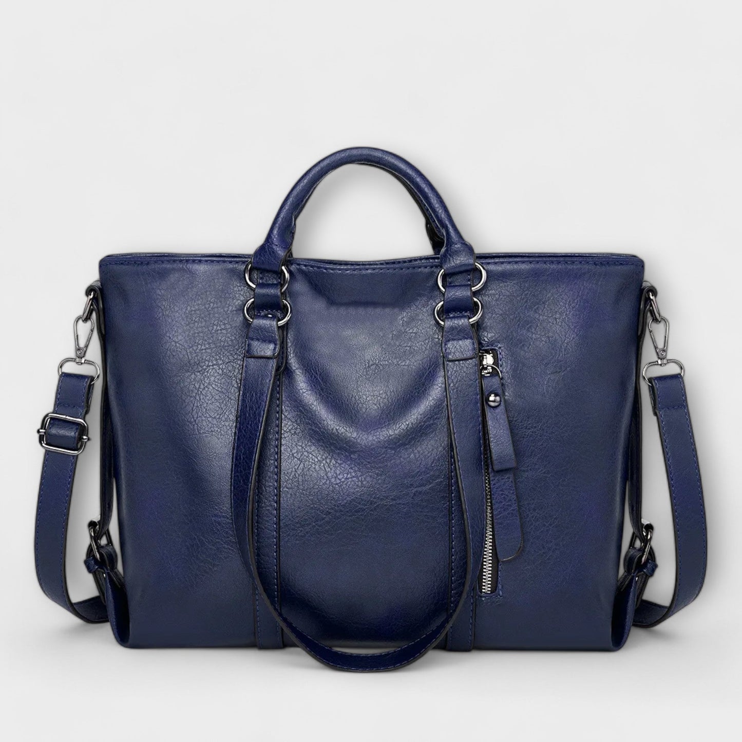 Damen Ledertasche schwarz mit geräumigem Innenraum Jully