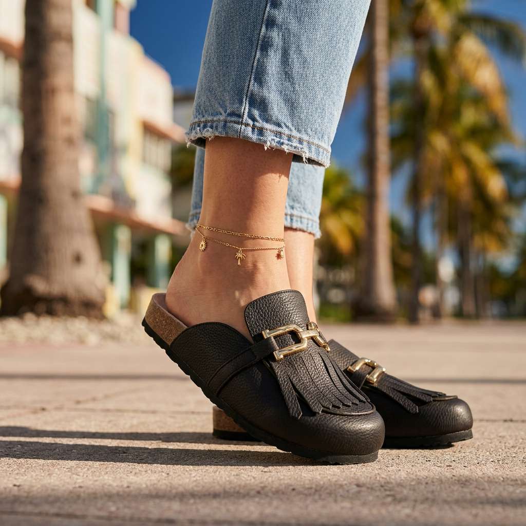 Damen Loafer Schwarz mit Gepolstertem Fußbett Jully