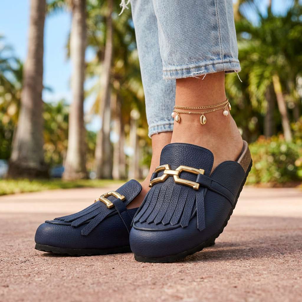 Damen Loafer Schwarz mit Gepolstertem Fußbett Jully