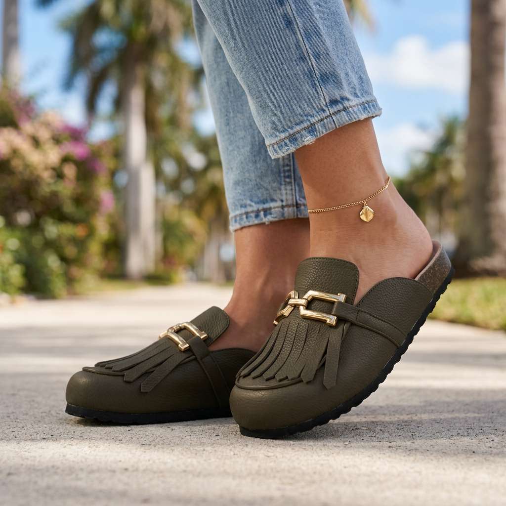 Damen Loafer Schwarz mit Gepolstertem Fußbett Jully