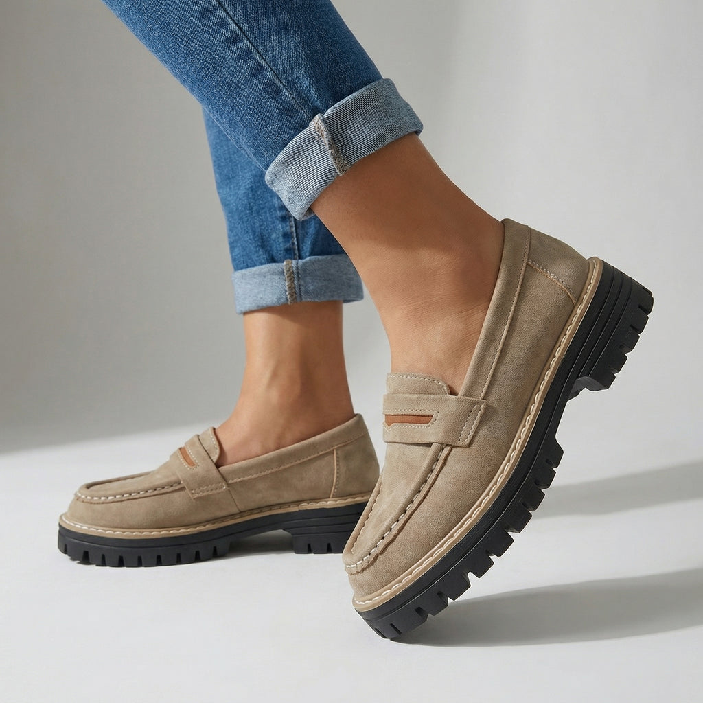 Damen Loafer Schwarz mit Gepolstertem Fußbett Jully