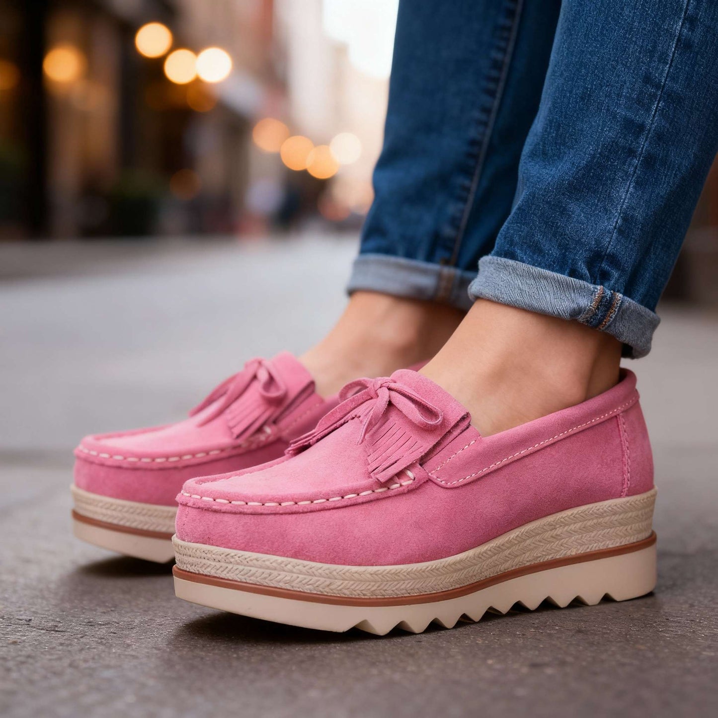 Damen Loafer Schwarz mit Stützender Sohle Jully