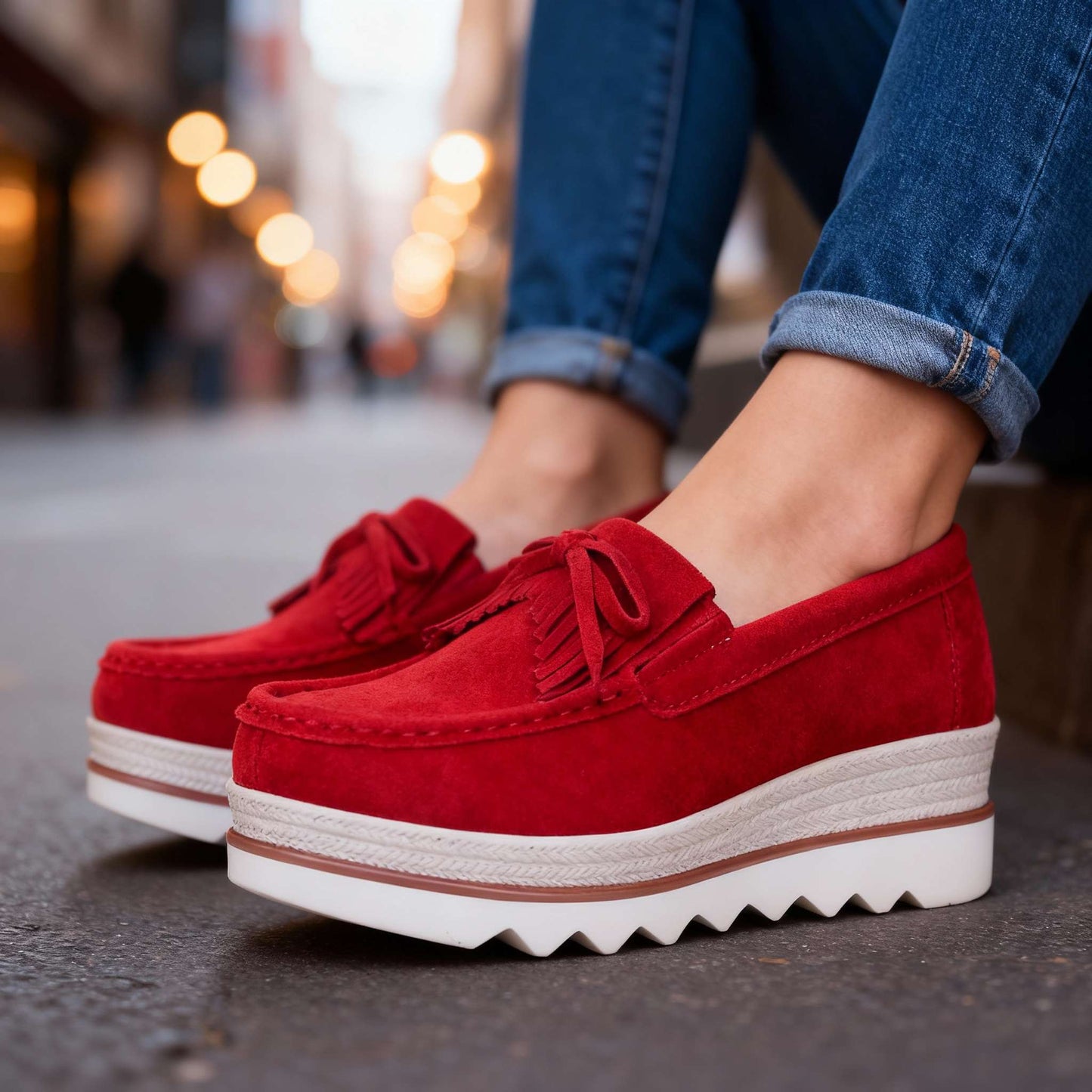 Damen Loafer Schwarz mit Stützender Sohle Jully