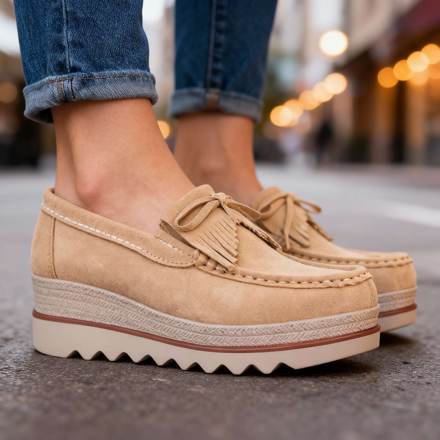 Damen Loafer Schwarz mit Stützender Sohle Jully
