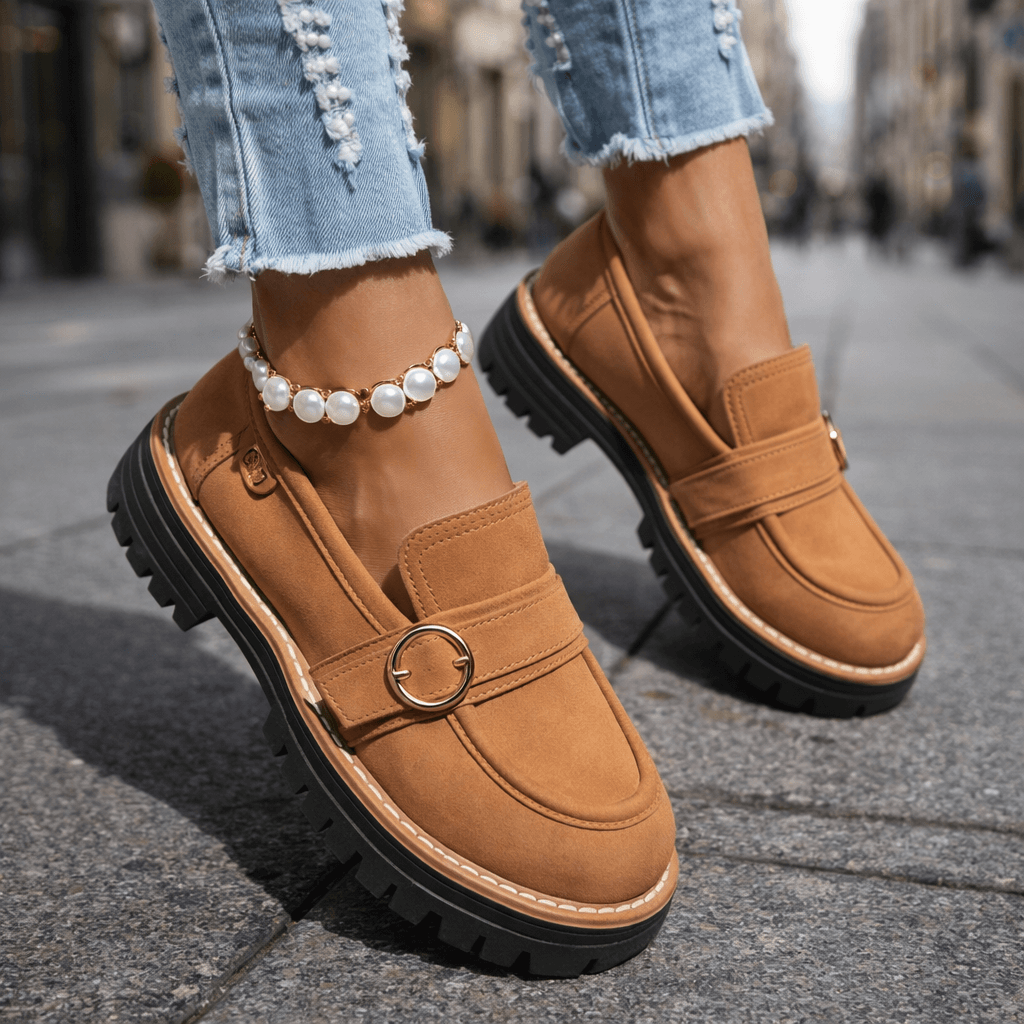 Damen Loafer aus Wildleder mit gepolstertem Komfort Jully