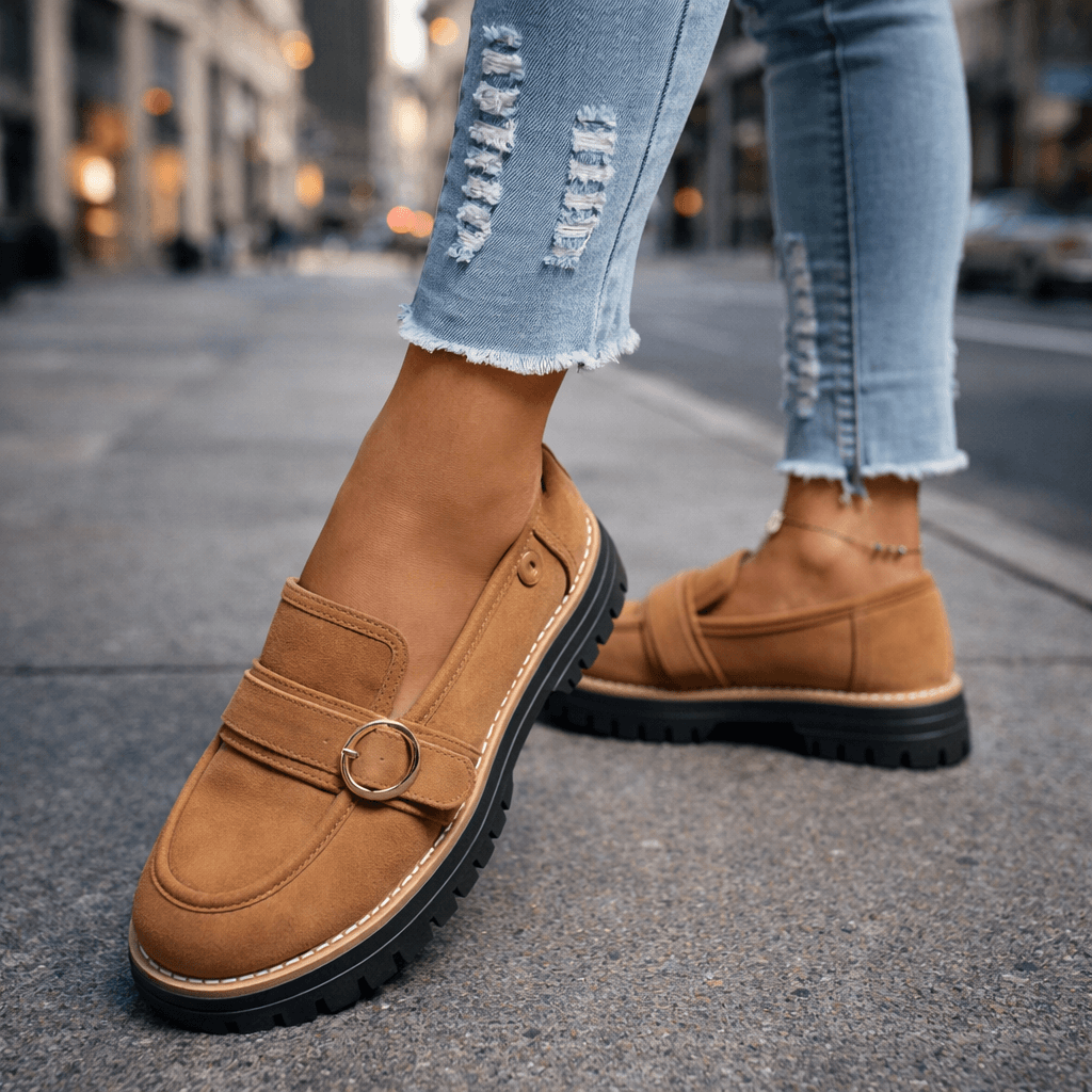 Damen Loafer aus Wildleder mit gepolstertem Komfort Jully