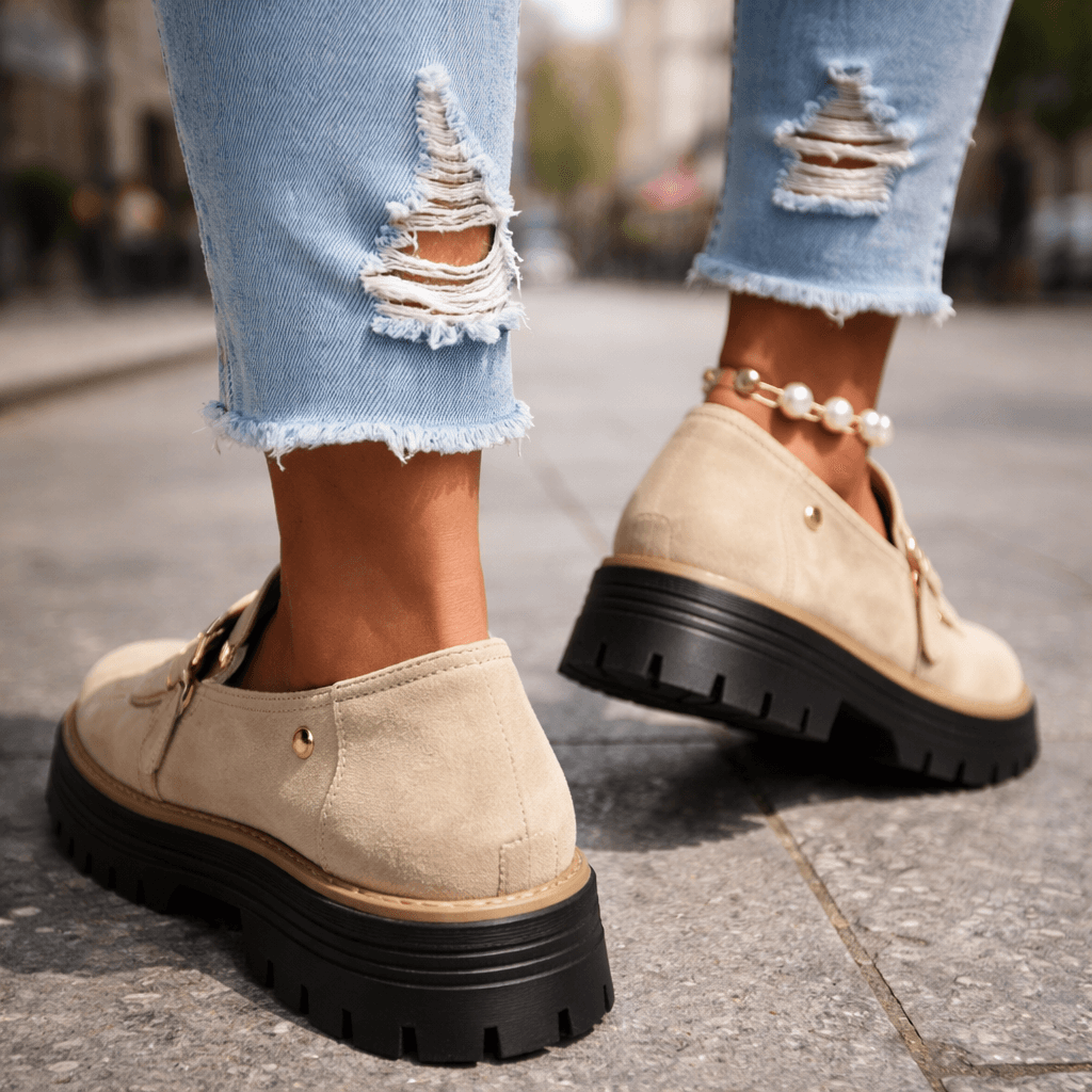 Damen Loafer aus Wildleder mit gepolstertem Komfort Jully