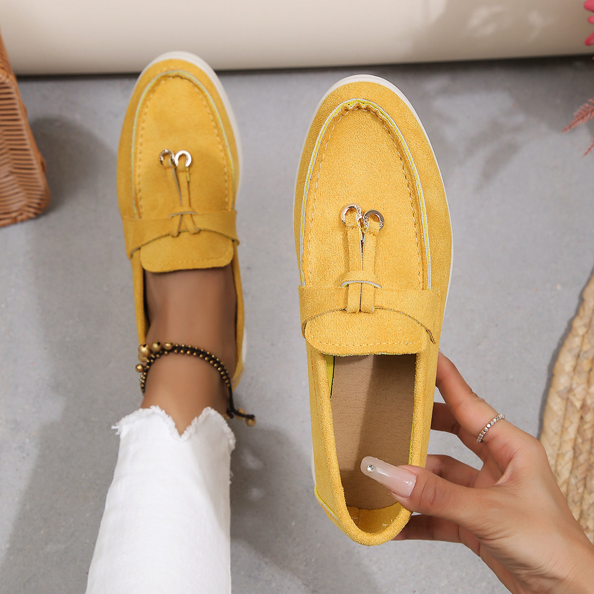 Damen Loafer aus samtiger Textur mit Quaste Jully