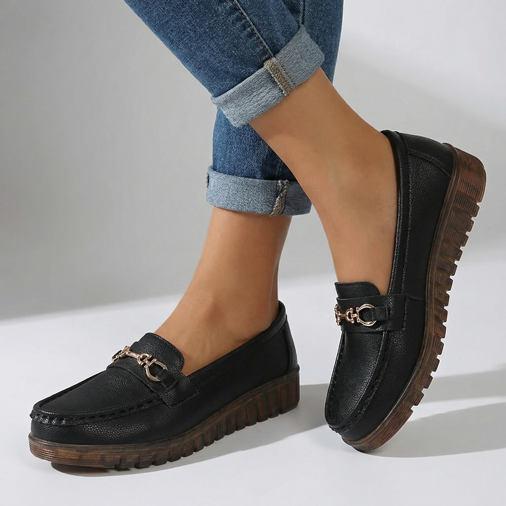 Damen Loafer aus weich genarbtem Material Jully