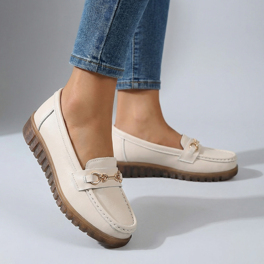 Damen Loafer aus weich genarbtem Material Jully