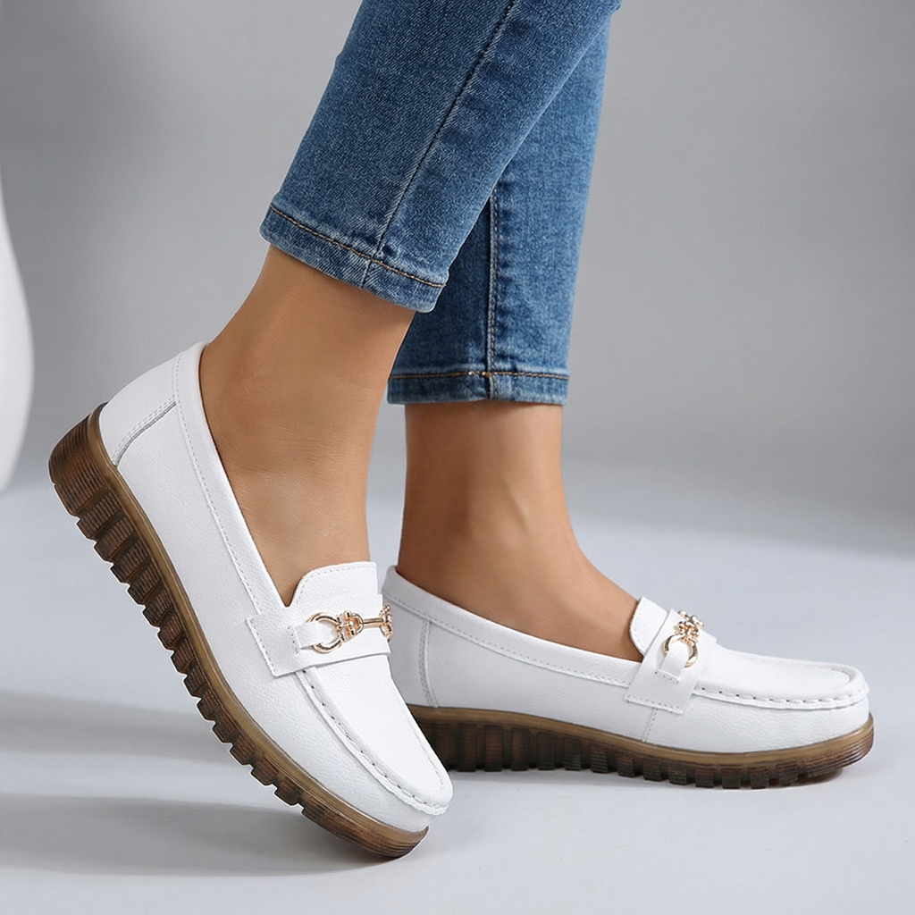 Damen Loafer aus weich genarbtem Material Jully