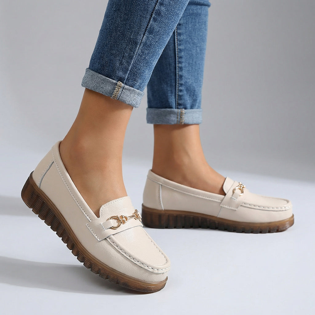 Damen Loafer aus weich genarbtem Material Jully