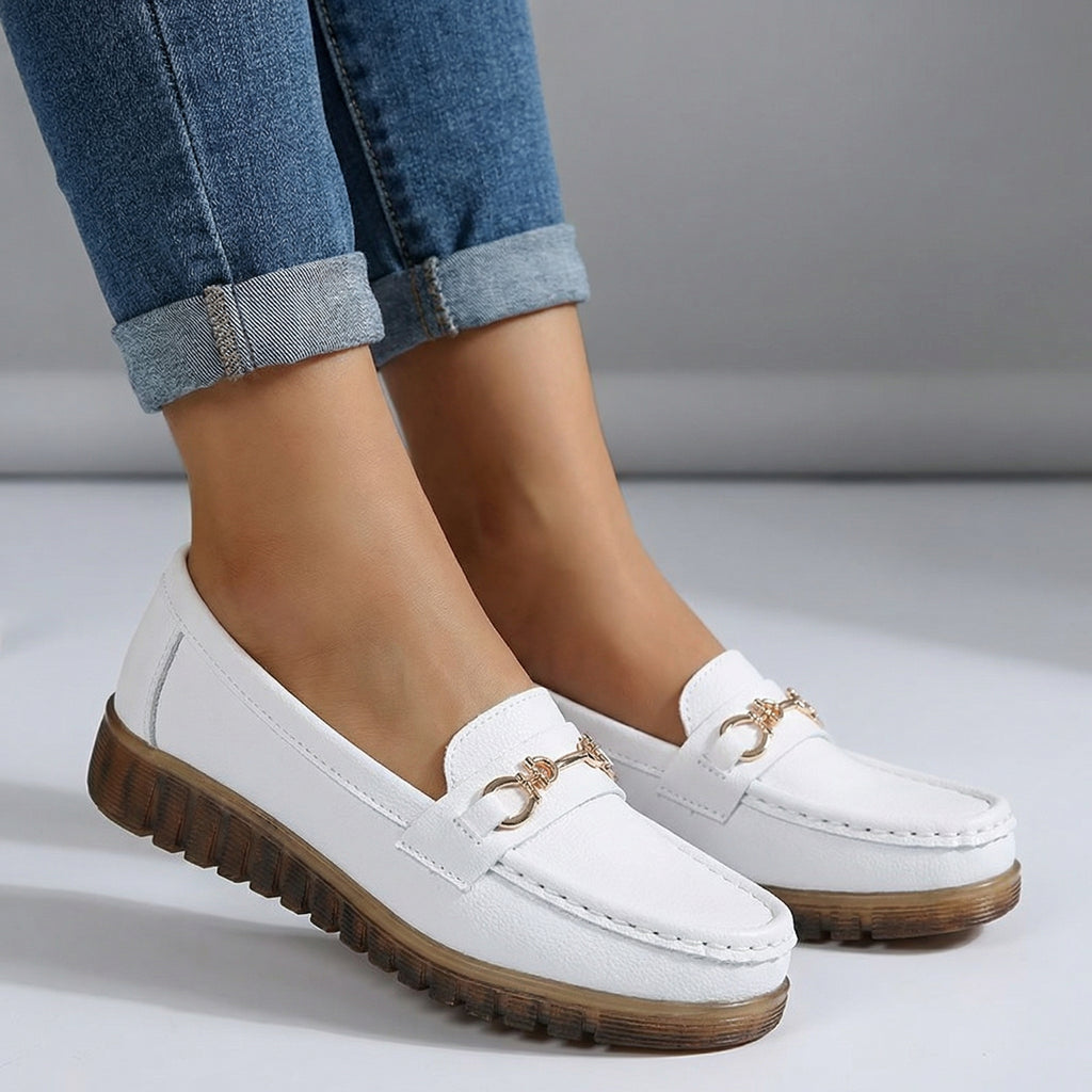 Damen Loafer aus weich genarbtem Material Jully