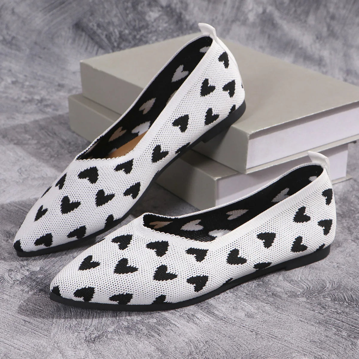 Damen Loafer aus weichem Strick mit spitzer Zehenpartie Jully