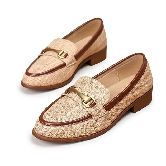 Damen Loafer mit Blockabsatz und Horsebit-Detail Jully
