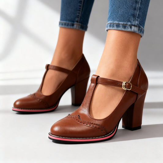 Damen Loafer mit Brogue-Details und gepolstertem Fußbett Jully