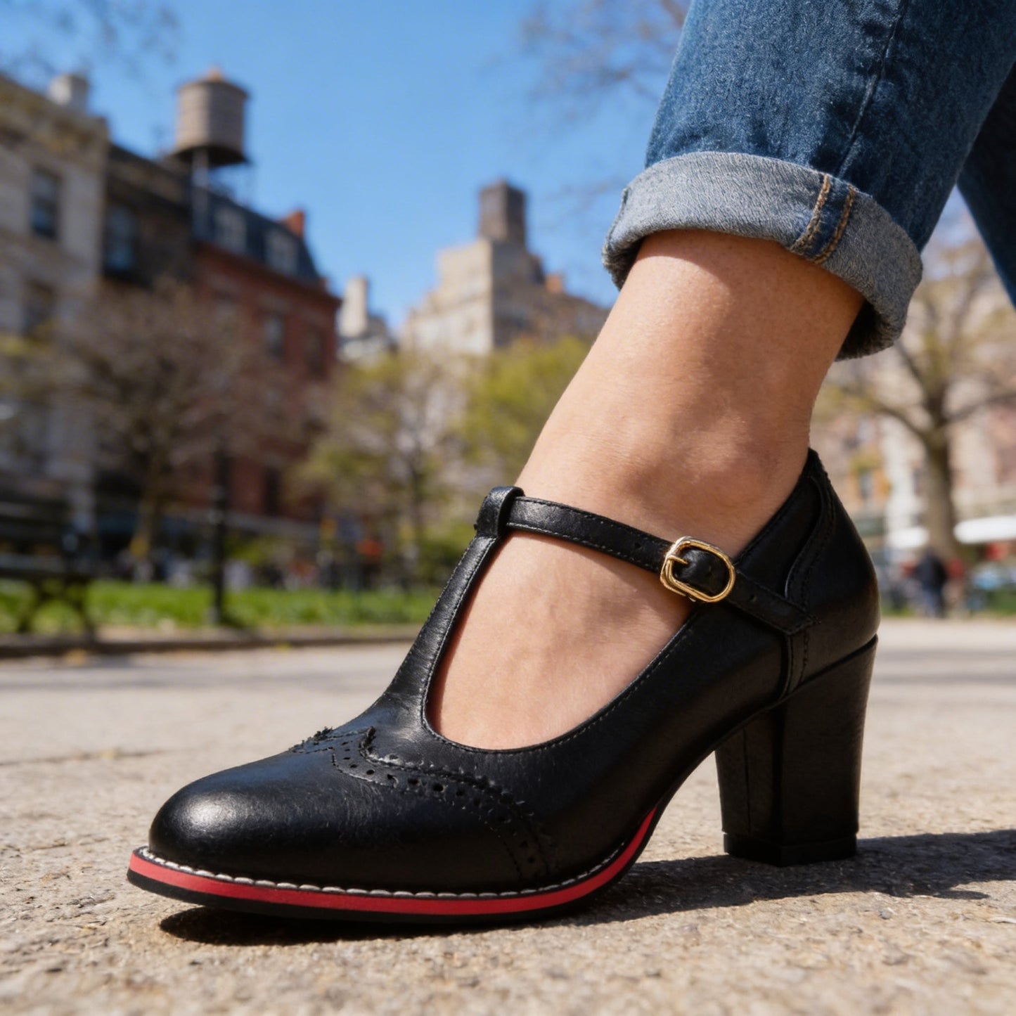Damen Loafer mit Brogue-Details und gepolstertem Fußbett Jully