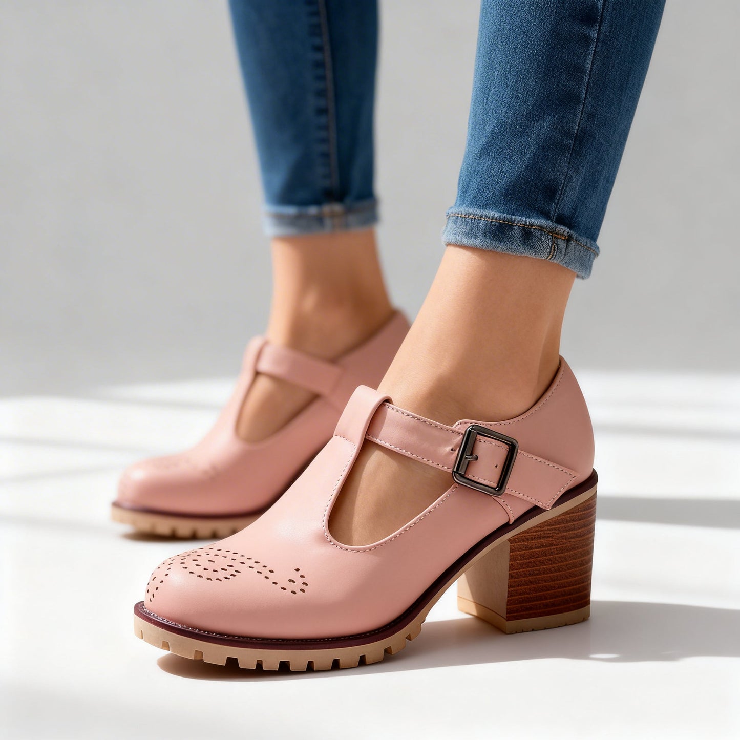 Damen Loafer mit Brogue-Perforation in Schwarz Jully