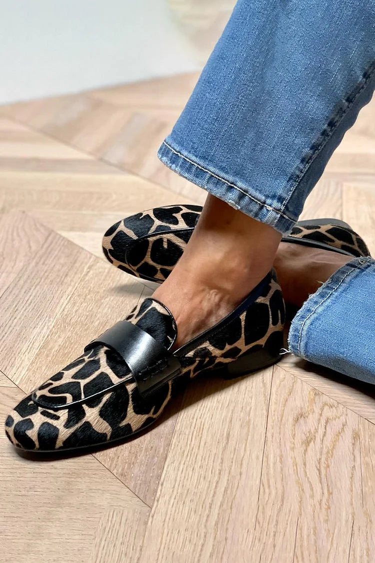 Damen Loafer mit Giraffenmuster Jully