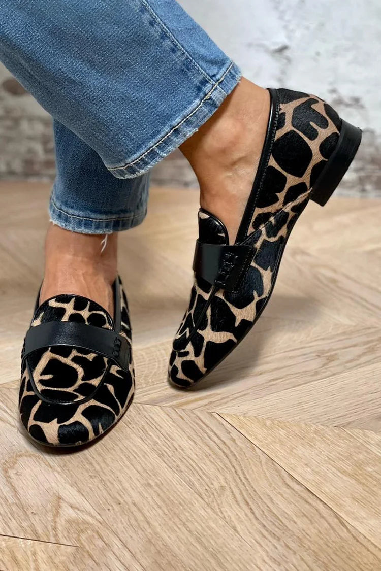 Damen Loafer mit Giraffenmuster Jully