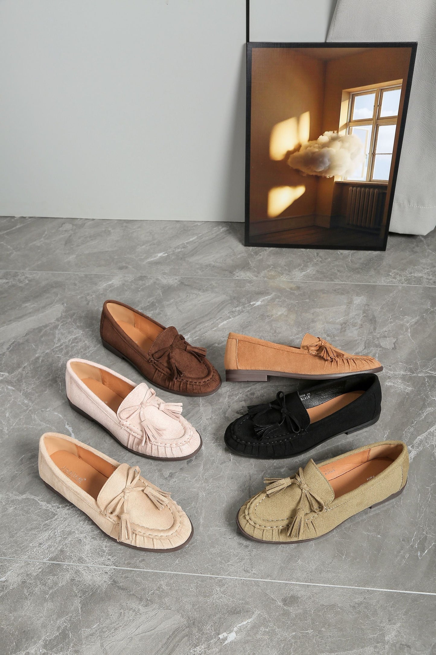 Damen Loafer mit flacher Sohle aus Kunstleder Jully