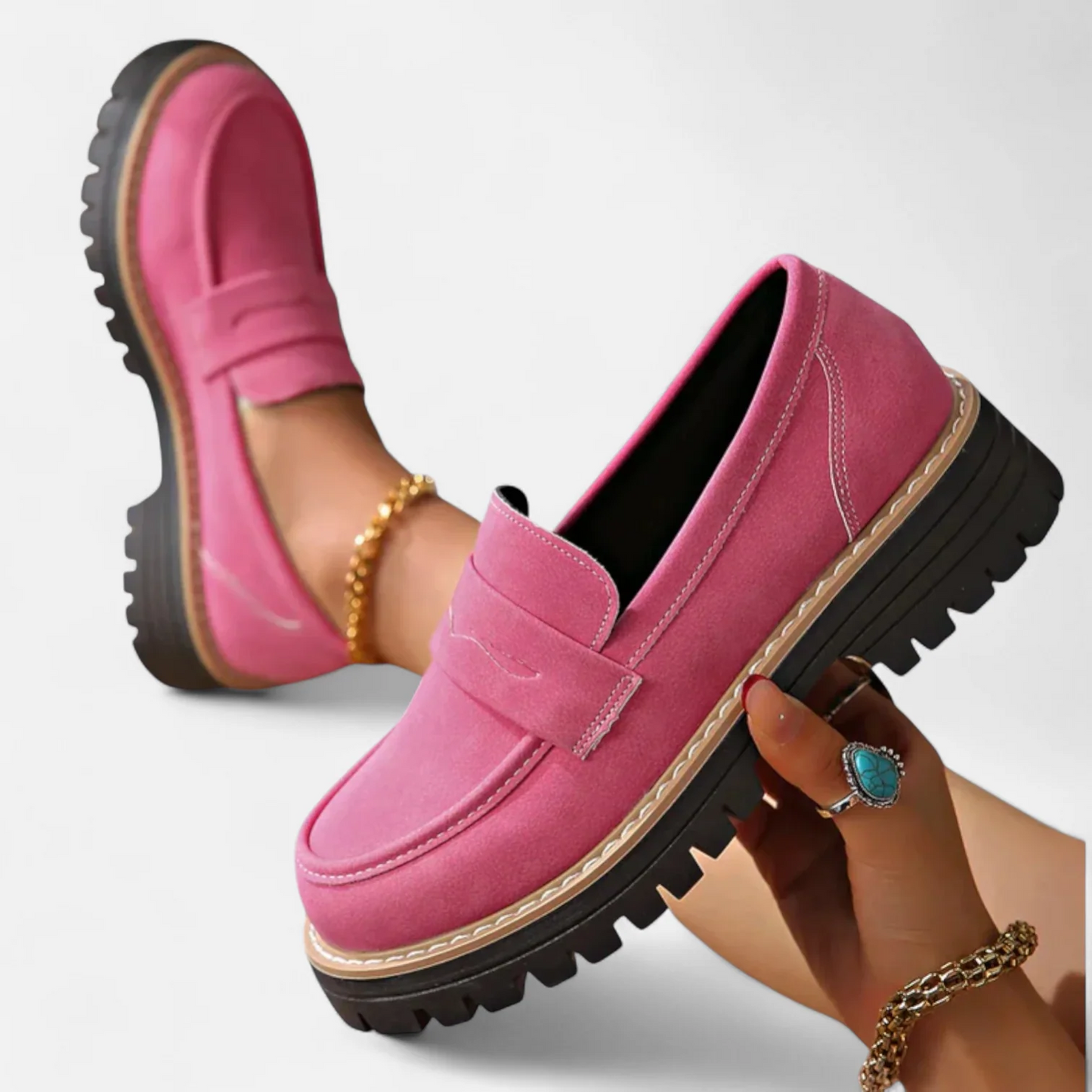 Damen Loafer mit gepolsterter Sohle Jully