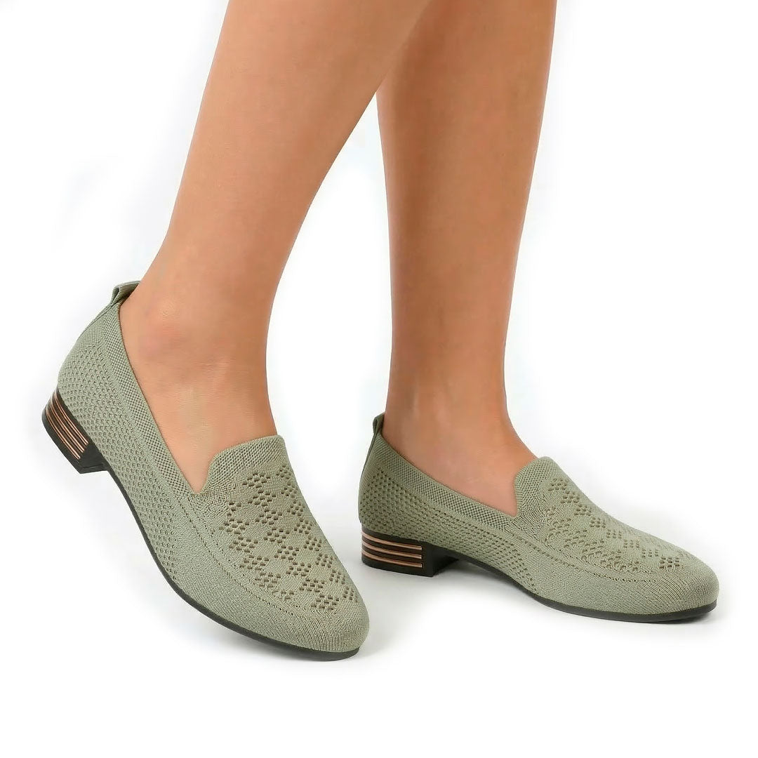 Damen Loafer mit gewebtem Blockabsatz Jully