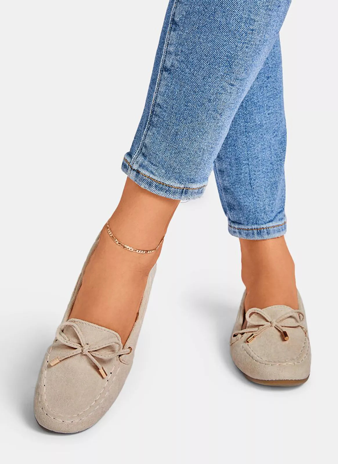 Damen Loafer mit goldenen Akzenten aus Kunstleder Jully