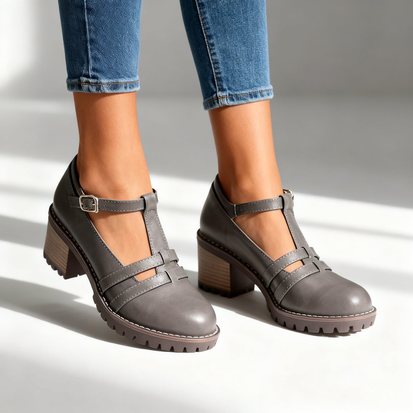 Damen Loafer mit verstellbarer Knöchelschnalle Jully