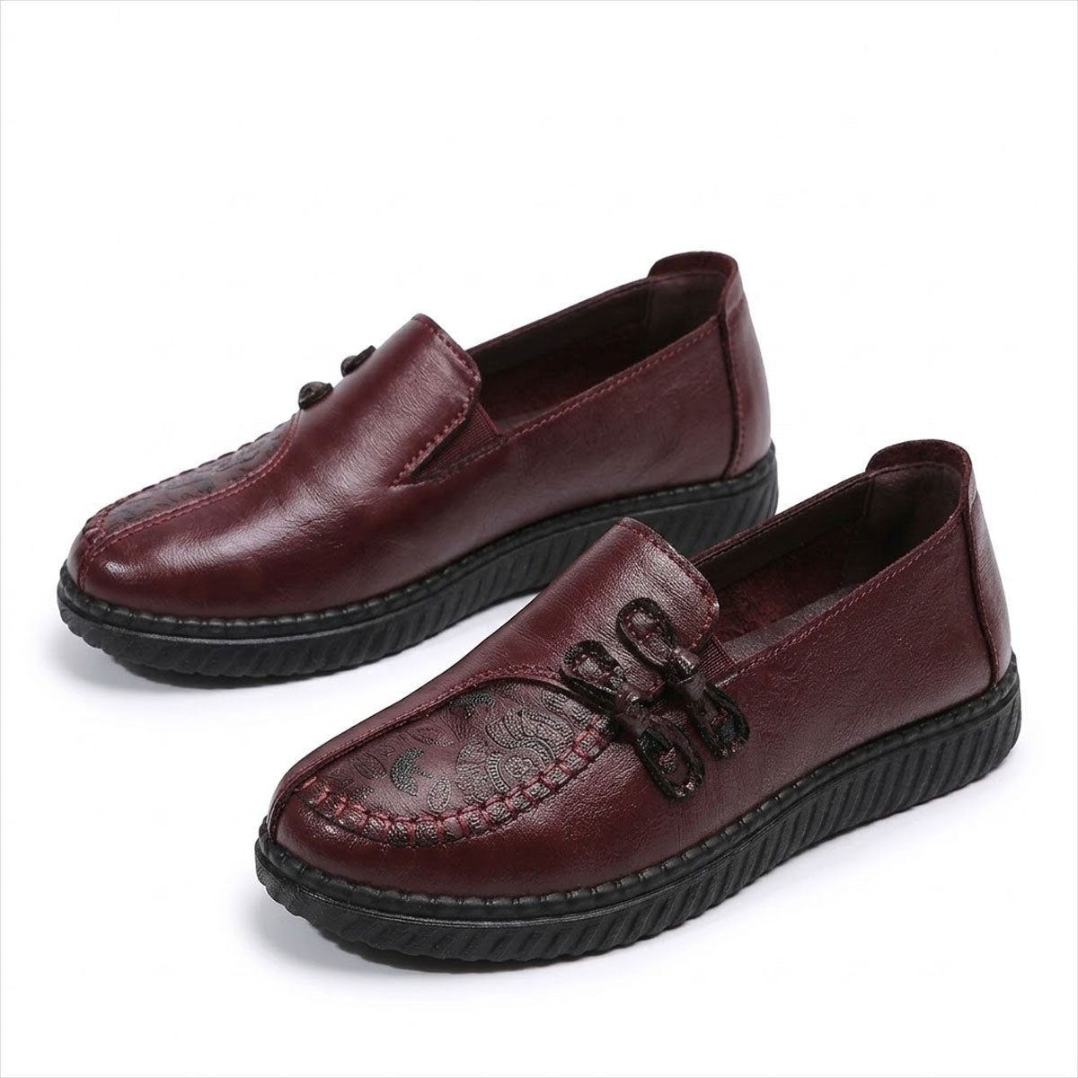Damen Loafer schwarz mit verziertem Design Jully
