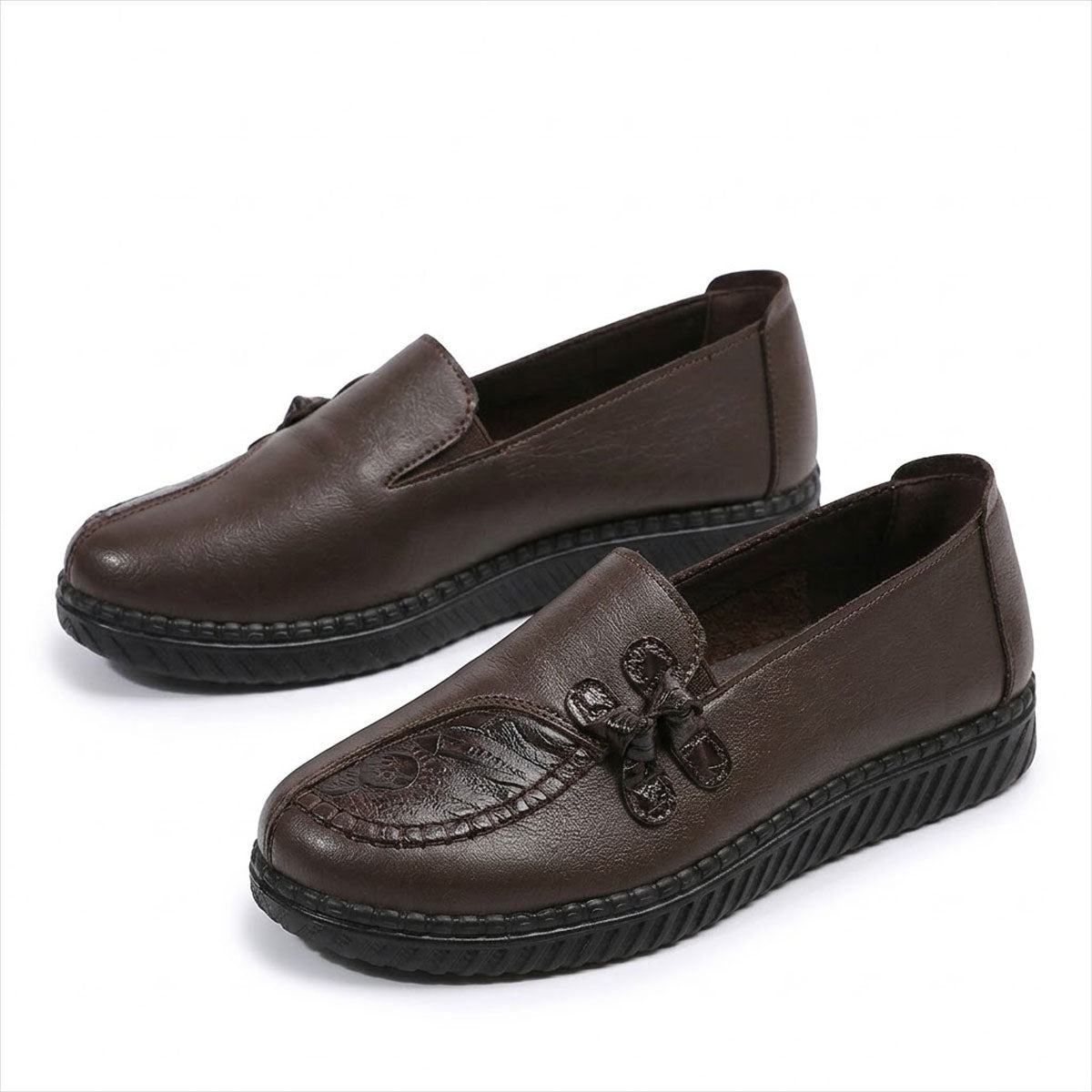 Damen Loafer schwarz mit verziertem Design Jully