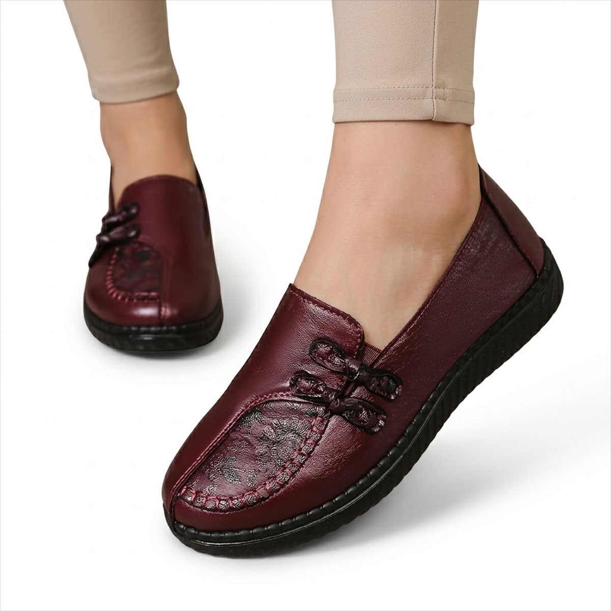 Damen Loafer schwarz mit verziertem Design Jully