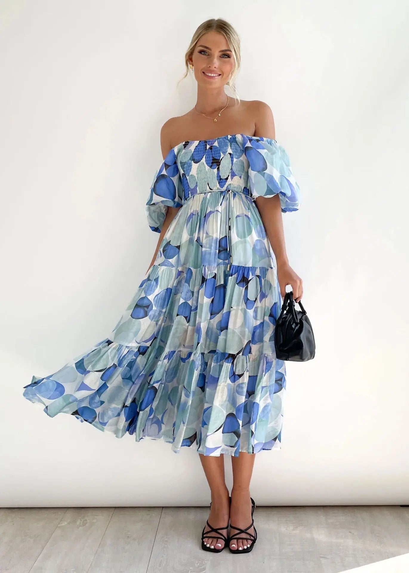 Damen Maxi Kleid mit Boho-Muster für den Sommer Jully